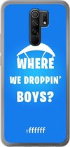 6F hoesje - geschikt voor Xiaomi Redmi 9 - Transparant TPU Case - Battle Royale - Where We Droppin' Boys #ffffff