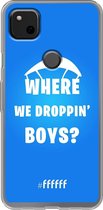 6F hoesje - geschikt voor Google Pixel 4a - Transparant TPU Case - Battle Royale - Where We Droppin' Boys #ffffff