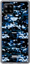 6F hoesje - geschikt voor Samsung Galaxy A42 -  Transparant TPU Case - Navy Camouflage #ffffff