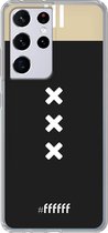 6F hoesje - geschikt voor Samsung Galaxy S21 Ultra -  Transparant TPU Case - AFC Ajax Uitshirt 2018-2019 #ffffff