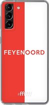 6F hoesje - geschikt voor Samsung Galaxy S21 -  Transparant TPU Case - Feyenoord - met opdruk #ffffff