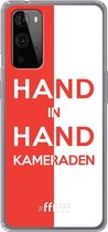 6F hoesje - geschikt voor OnePlus 9 Pro -  Transparant TPU Case - Feyenoord - Hand in hand, kameraden #ffffff