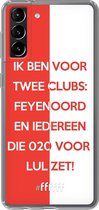 6F hoesje - geschikt voor Samsung Galaxy S21 Plus -  Transparant TPU Case - Feyenoord - Quote #ffffff