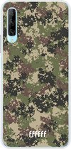 6F hoesje - geschikt voor Honor 9X Pro -  Transparant TPU Case - Digital Camouflage #ffffff