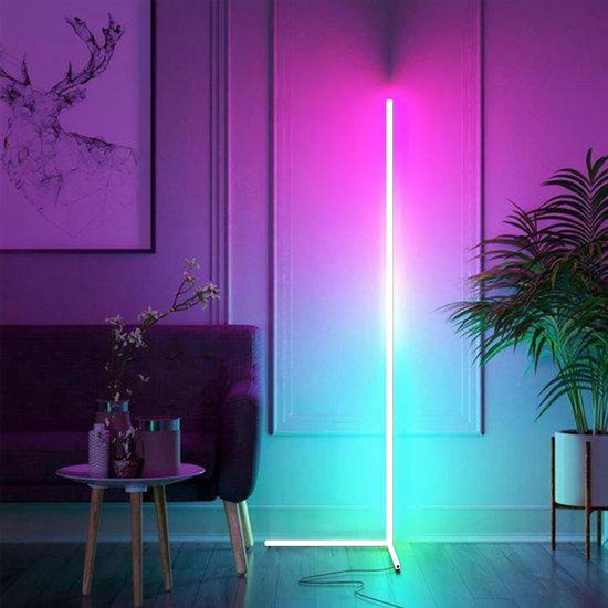 Moderne LED Vloerlamp met Kleuren | Verticaal Leeslicht | RGB | met timer  +... | bol.com