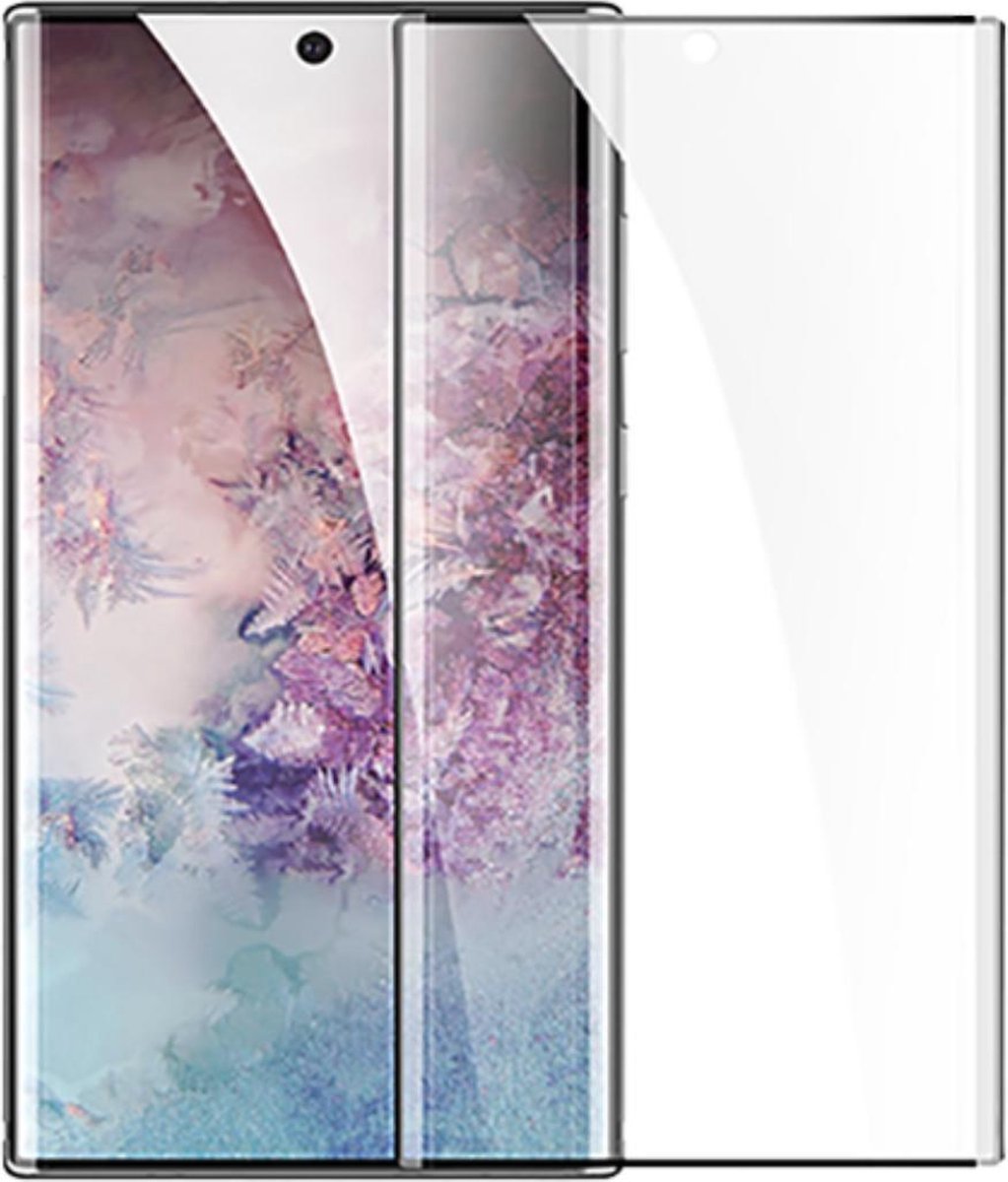 Screenprotector Samsung Note 10 + ( Plus ) - Screenprotector glas - Tempered Glass screen protector - Extra sterk en veilig - 9H glas extra hard