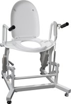 Finlandic Sta op toilet elektrisch - toilethulp voor personen tot 150 kg - toilet stoel gemotoriseerd- inclusief gebruiksklare montage aan huis