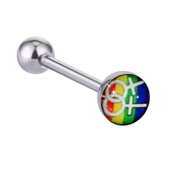 Fako Bijoux® - Tongpiercing - Logo - Regenboog Female