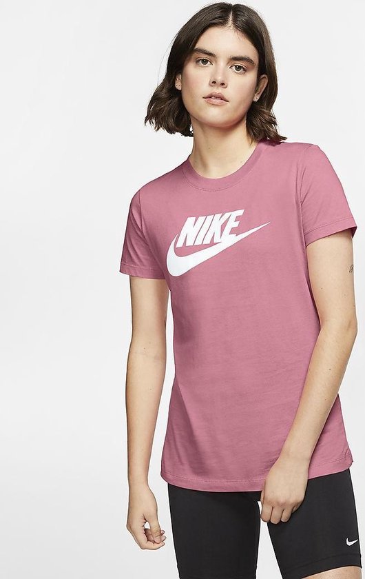 Vertrappen Punt Kaal Nike Sportswear Essential - T-shirt - Roze - Dames - Maat M | bol.com