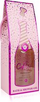 Romantisch Verjaardag cadeau vrouw - Grappig Champagne bad cadeau - Let's Celebrate - Roze Shimmer - Kado vrouwen, moeder, vriendin, zus, oma, mama - Grappig