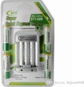 AA 3000mAh Oplaadbare Batterijen - 4 stuks + Oplader inktmedia® huismerk