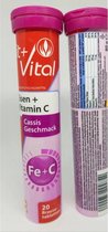 Vitamine C en IJzer - Bruistabletten - 20 Tabletten - Made in Germany