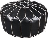 FESA Marokkaanse poef - ÿ 50 x H 30 cm - Zwart