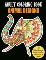 Adult Coloring Book Animal Designs