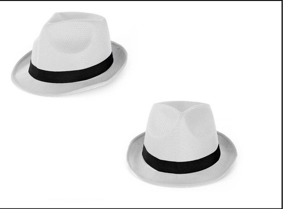 concept paperback onregelmatig Festival hoed wit met zwarte band - Hoofddeksel hoed festival thema feest  feest party | bol.com