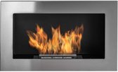 Zilver Bio Ethanol Haard 65 x 40 CM Hangend of Inbouw Bioethanolhaarden.com