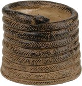 Pot Ceramic | Snake | Brown | 13x13x10.5cm