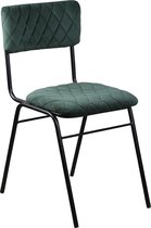 Raw Materials Velvet Eetkamerstoelen set van 4 - 41x56x82 cm - Groen