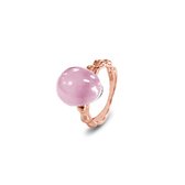 Silventi 9SIL-21143-54 Ring en argent - Femme - Quartz rose - Pierre précieuse - Taille 54 - Plaqué or rose (doré / or sur Argent)