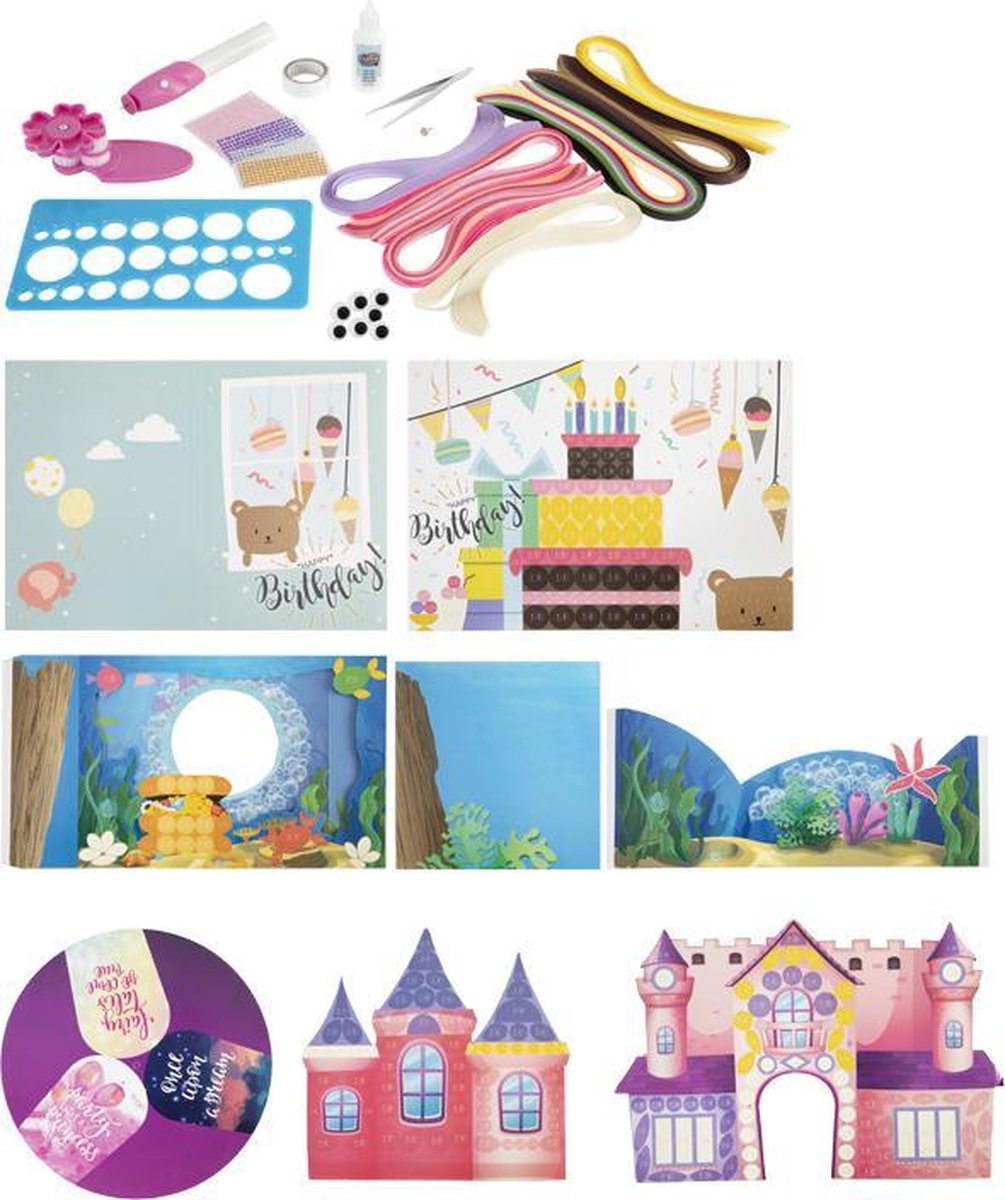 Grafix - Quilling knutselset - Papier Filigraan set - prinsessen paleis bouwen — afbeelding 2