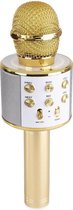 Karaoke Microfoon - Goud - Draadloos - Karaoke Set - Bluetooth - USB - Speaker - Stemvervormer - LED Verlichting - Geschikt voor Android & iOS
