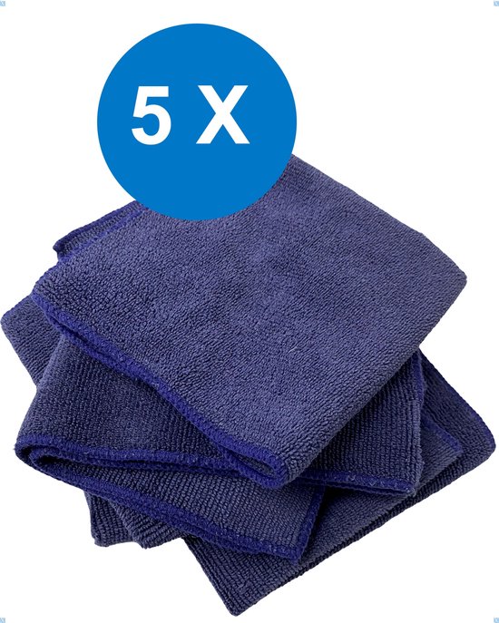 5-Pack Barista Microvezeldoeken - Zacht en Absorberend, perfect voor Stoompijpje & Portafilter - Droog & Vochtig te Gebruiken - Herbruikbaar & Wasbaar