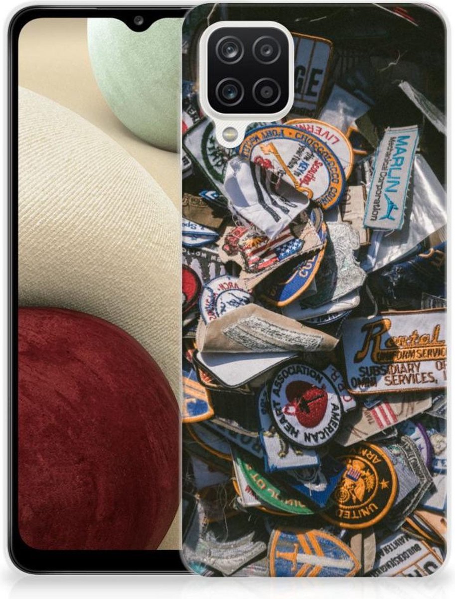 Samsung Galaxy A12 Siliconen Hoesje met foto Badges