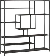 Zita - Home - large - Wandkast - met - planken - zwart - frame - 185X190cm