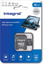 Integral 16GB HIGH SPEED MICROSDHC/XC V10 UHS-I U1 mémoire flash 16 Go MicroSD