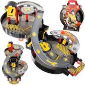 Auto speelgoed jongens - Racebaan opvouwbaar - Koffer inclusief auto's en helikopter - Speelgoed auto jongens