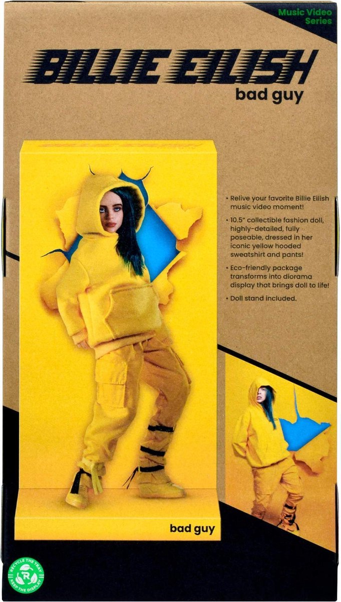Playmates toys Billie Eilish Pop - Bad Guy muziekvideo - 26 cm | bol