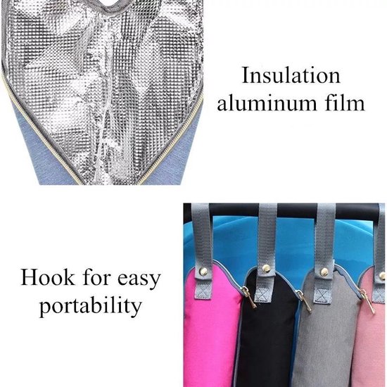 Moedermelk bewaarzakje - Babyvoeding Melk Fles houder - Warm en koel - Thermische Zak - rood -