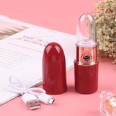 Face Steamer | Lipstick | Gezichtsbevochtiger | Draagbaar | Oplaadbaar | Luchtbevochtiger | Rood