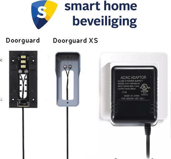 Zin Onverschilligheid punch Doorguard slimme deurbel adapter - Smart Home Beveiliging - vaste voeding -  AC 18V... | bol.com