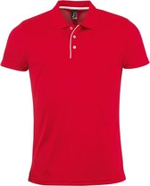 Sol's - Men's - Sports - Polo - Shirt - Regular fit - Kleur: Rood - Maat S