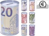 Spaarblik Euro Ø8x12,7cm (1 stuk) assorti
