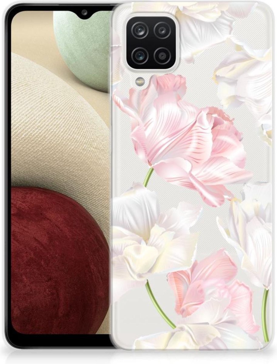 Back Cover voor Samsung Galaxy A12 TPU Case Lovely Flowers