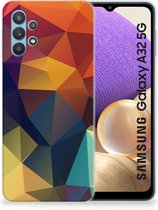 Siliconen Back Cover Samsung Galaxy A32 5G Doorzichtig Hoesje Polygon Color