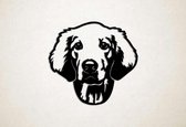 Wanddecoratie - Hond - Golden Retriever 5 - M - 60x64cm - Zwart - muurdecoratie - Line Art
