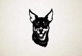 Wanddecoratie - Hond - Australische Kelpie 3 - L - 109x65cm - Zwart - muurdecoratie - Line Art