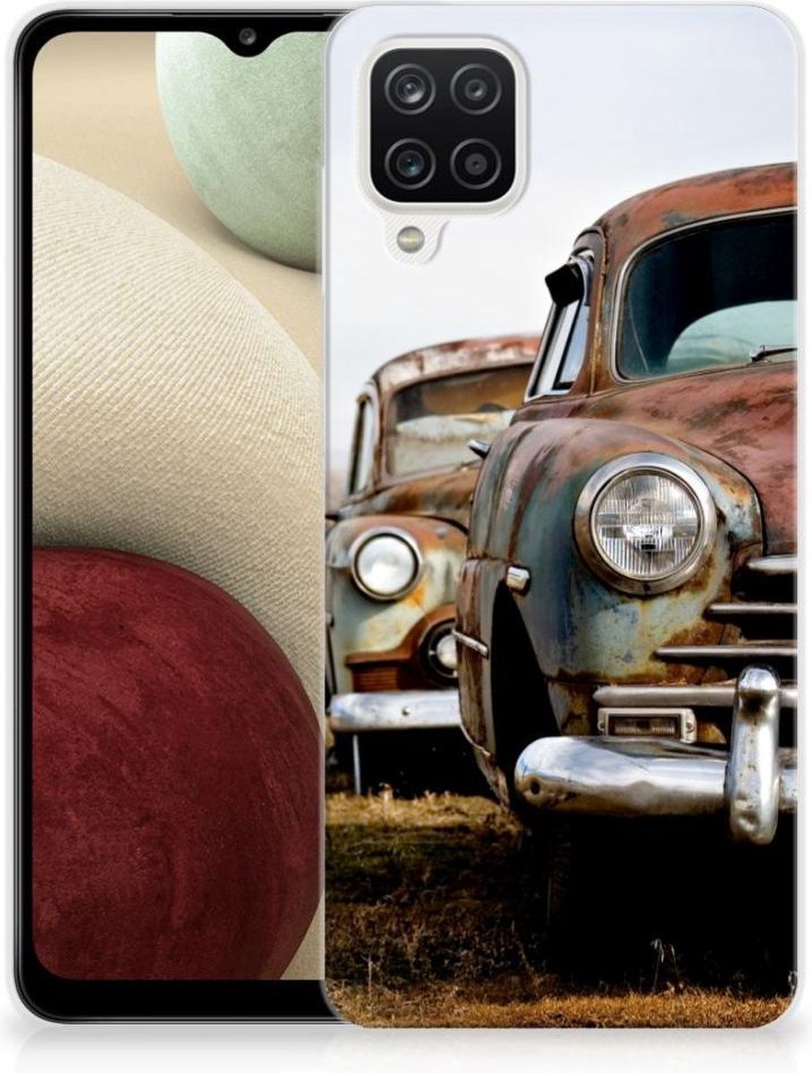 Samsung Galaxy A12 Siliconen Hoesje met foto Vintage Auto