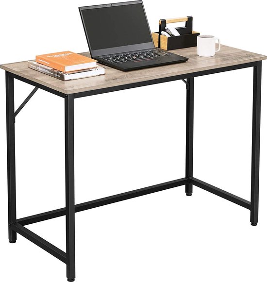 Smal Bureau, Computertafel voor Kleine Ruimtes, 100 cm Lang, Tafel voor  kantoor,... | bol.com