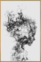 JUNIQE - Poster met kunststof lijst Dissolve Me -30x45 /Grijs & Wit