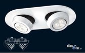 PORTO LED INBOUWSPOT 2 X 7,5W WIT PODIUMVERLICHTING PHILIPS