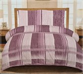 Luxe Flanel dekbedovertrek 240 x 220 cm Purple Rain