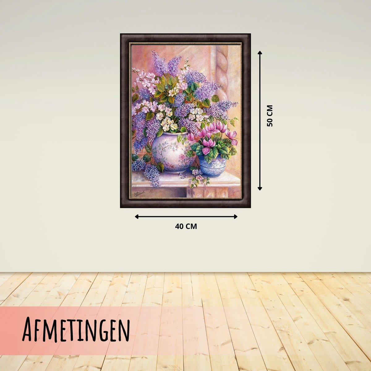 Diamond Painting Tijger met Bloemen kopen? | GRATIS verzending
