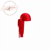 HairByLordina Silk Durag - Rood -Waves - Hoofddeksel -  Silk - Satijn