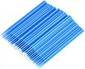 Lashes & More - 100 stuks  Wegwerp Microbrushes - Lichtblauw - Wimpers Uitbreiding  - Individuele Lash Verwijderen -  Wattenstaafje - Micro Borstel Voor Wimper Extensions Tool- mic