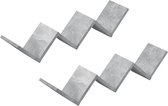 Wandplank Askim set van 2 71,5x15x14 cm betonkleurig