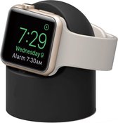 DrPhone AWC10 – Siliconen Hoes –  Docking - Dock - Houder - Geschikt voor IOS Smartwatch 38/40/41/42/44/45mm - Zwart